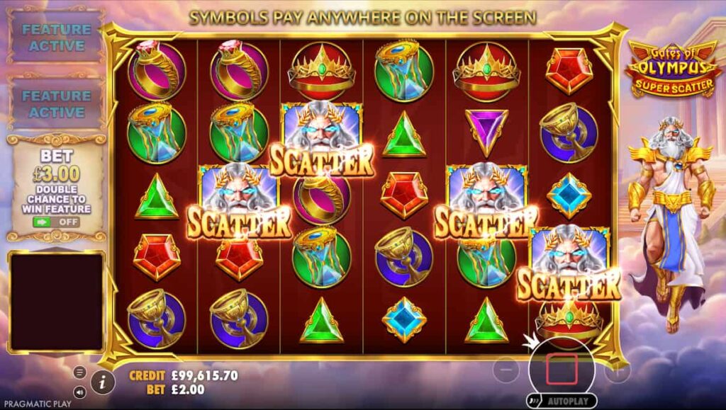 Gates of Olympus Super Scatter free spins ve çarpan mekaniği